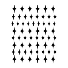(T022-H250) Nail Art Stencil Stickers - Smile Heart Butterfly Star