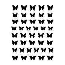(T022-H249) Nail Art Stencil Stickers - Smile Heart Butterfly Star