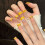 (M) 3D Floral Tiger Print Press-on Nails, 10Pcs 8