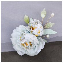 (Light Blue) Silk Flower Hairpins for Gown Hairstyles