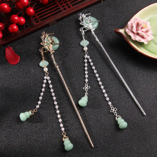 (Silver) Pearl Hair Sticks with Tassel for Women