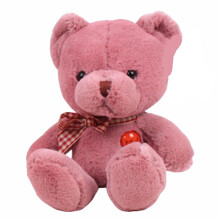 (Deep Pink, 25 Cm) Ours en Peluche Doux 25cm, Cadeau Enfant & Adulte