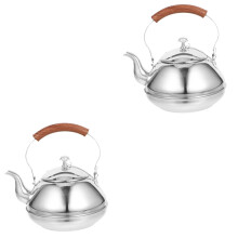 2St Duurzame Roestvrijstalen Theepot Met Handgreep En Voor Thuis