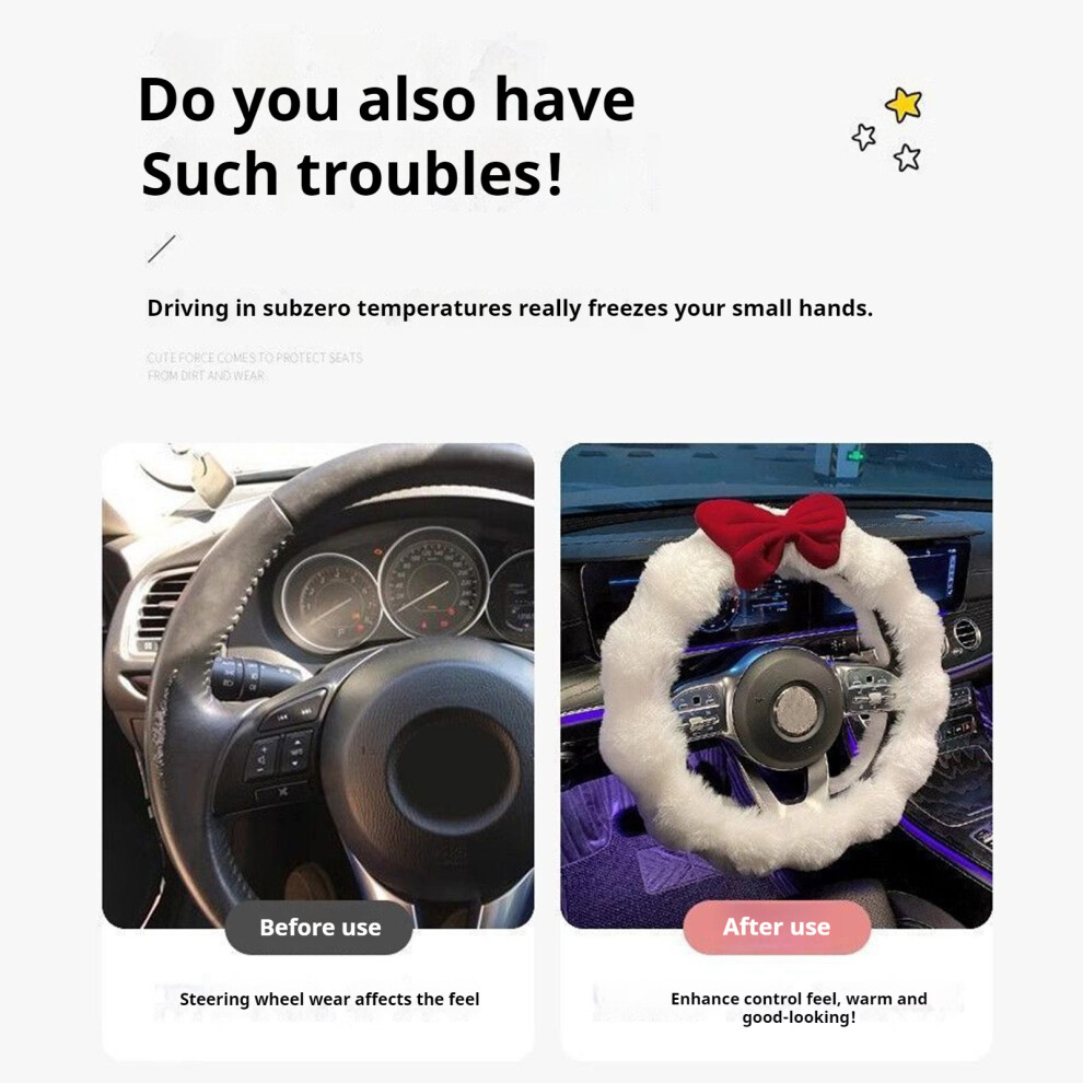 (A) Winter Plush Steering Wheel Cover - Warm & Anti-Slip 6265976216075