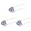 3Pièces Pendentif Urne Double Acier Durable Argent 1