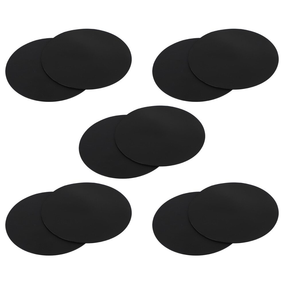 10Pcs Silicone Manicure Pallets Black Nail Art Mixing Plates Tool