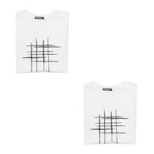 2St Wit T-Shirt Mouwen Relaxte Fit Zomerweer