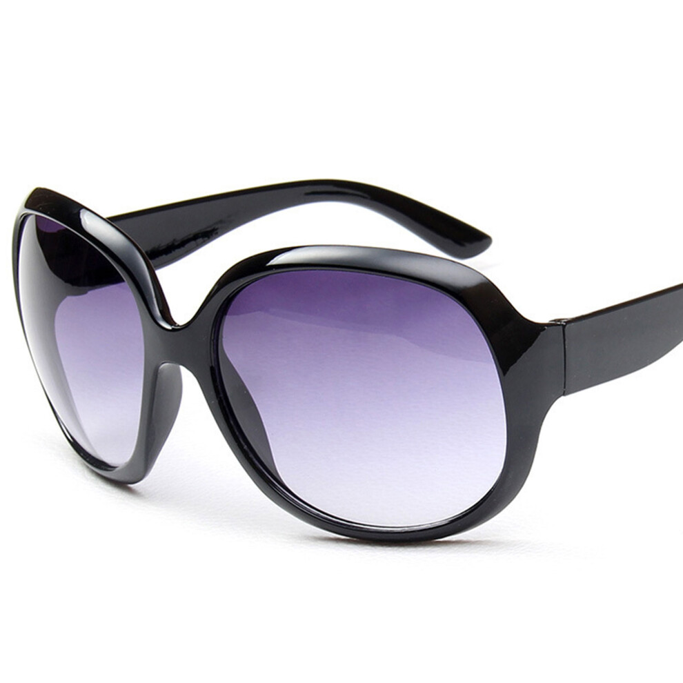 Dachuang Beauty Black (Bright ) Vintage Polarized Sunglasses Uv Protection Large Frame
