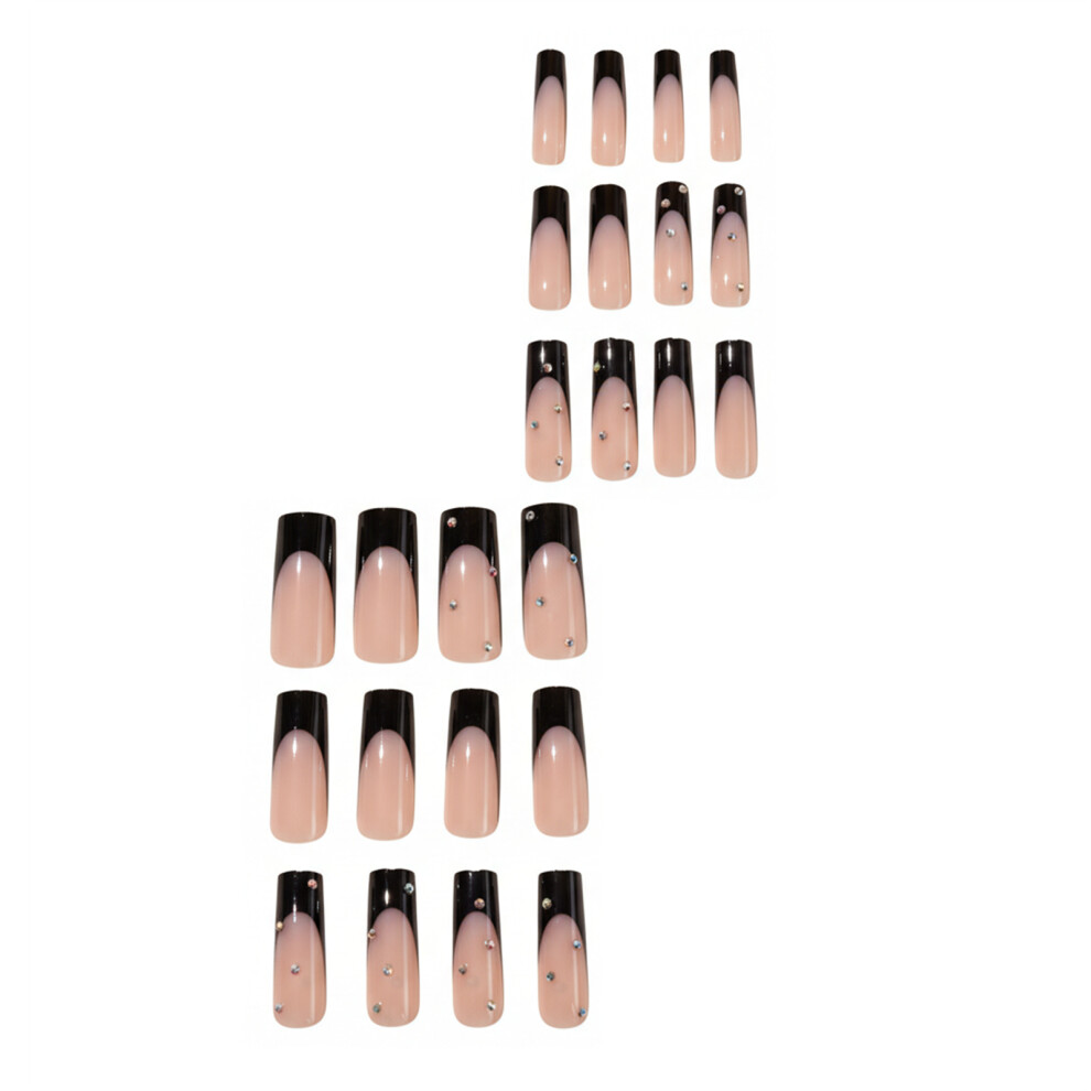 Dachuang Beauty Rhinestone French Tip Nail Stickers For Weddings