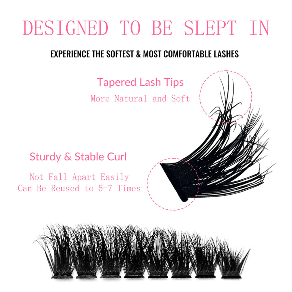 Dachuang Beauty Reusable Diy Fake Lashes - 60D/80D/100D Thin Band