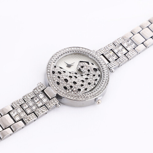 (Silver) Leopard Head Rhinestone Watch - Valentine\'s Gift