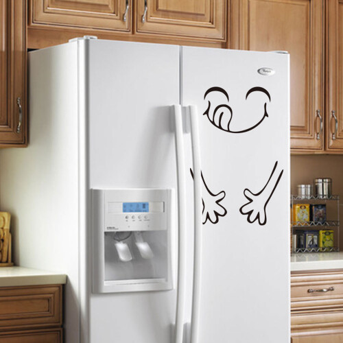 (A) Cute Smile Face Fridge Sticker - Vinyl Wall Decal