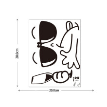 (C) Cute Smile Face Fridge Sticker - Vinyl Wall Decal