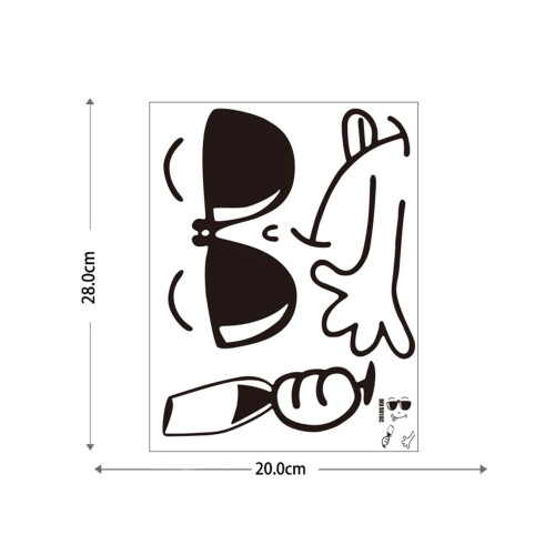 (C) Cute Smile Face Fridge Sticker - Vinyl Wall Decal