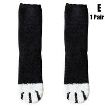 (1 Pair) Cat Claws Plush Fleece Socks, Women\'s Winter Warm