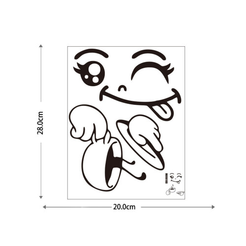 (D) Cute Smile Face Fridge Sticker - Vinyl Wall Decal 2