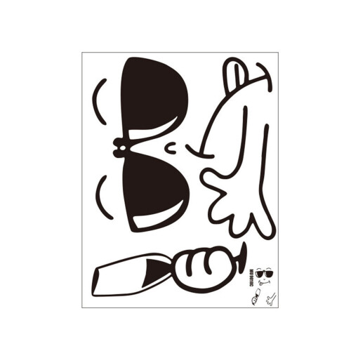 (C) Cute Smile Face Fridge Sticker - Vinyl Wall Decal 2
