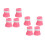 8Pièces Bottines De Bain Rose En Silicone Protègent Pattes De Chat 1