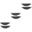 6Pièces Plateau Noir Pour Sushi Buffet Restaurant 5