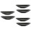 6Pièces Plateau Noir Pour Sushi Buffet Restaurant 6
