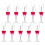 30Pièces Flacons Rouges Vides Pour Gloss À Usage Voyage 11