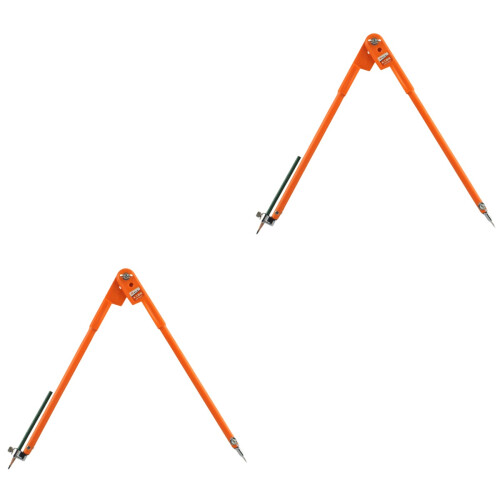 2Pièces Compas Menuisier Orange Pour Travail Du Bois 2
