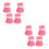 8Pièces Bottines De Bain Rose En Silicone Protègent Pattes De Chat 7