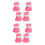 8Pièces Bottines De Bain Rose En Silicone Protègent Pattes De Chat 9