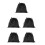 5Pièces De Rangement Casque Polyester Noir Résistant Voyage 1