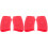 4Pièces Protection Poignées Silicone Rouge Résistance Chaleur Four 1