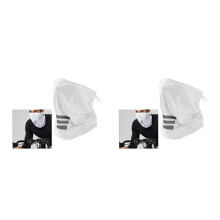 2St Witte Zonnebrand Masker, Praktische En Ademende Stof Voor Buiten
