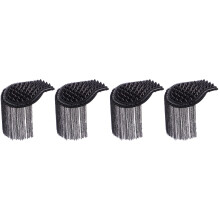 4St Zwarte Kwast Epaulets Met Rivet En Ketting Feestkostuum