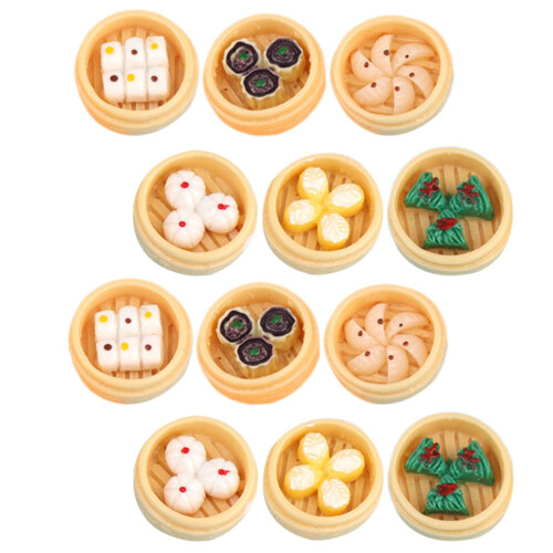 48Pièces Miniatures Pain Jouet Décoration Durable 1