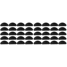 20Paires Coussinets Nez Lunettes Silicone Souple Noir