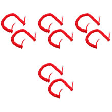8St Coiled Telefoon Snoeren Rood Met Rubber Duurzaam En Stijlvol