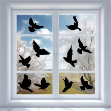 Hummingbird Static Window Stickers, Non-Adhesive Decor