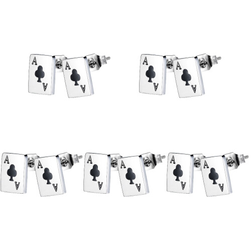 5Paires Oreilles Poker Style Original Pour