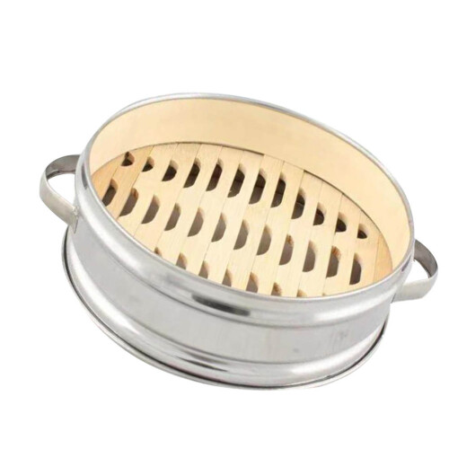 2Pièces Panier Bambou Résistant Pour Cuisson Dim Sum 1