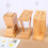 Support De Rangement En Bambou Beige Pour Ustensiles De Cuisine 4