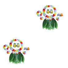 14St Luau Feest Set Guirlande Armbanden Ananas Bril Hoofdband
