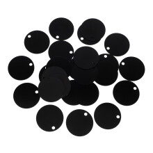 25St Aluminium Labels Zwart DIY Graveren Huisdier Id Tags