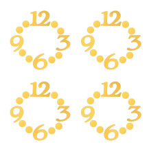 48Pcs Stylish Golden Acrylic Clock Numbers for DIY Handmade Wall Clock