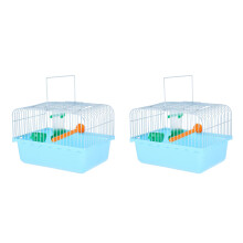 2St Robuuste Blauwe Vogelkooi Abs+ijzer En Outdoor