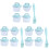 12Pièces Mini Cuiseur Œufs Bleu Ciel 2
