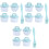 12Pièces Mini Cuiseur Œufs Bleu Ciel 3