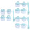 12Pièces Mini Cuiseur Œufs Bleu Ciel 6