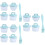 12Pièces Mini Cuiseur Œufs Bleu Ciel 7