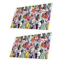 2X Water Transfer Printing Film Hydrographics Dipping Kit Pig Recorder Graffiti 0.5X2M