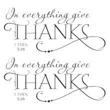 2X I THES in 5:18 Bible Thanksgiving Quote Art Vinyl Wall Sticker Decals Home Decor