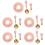 5Sets Roze Wax Seal Set Hout Compact Draagbaar Voor 6